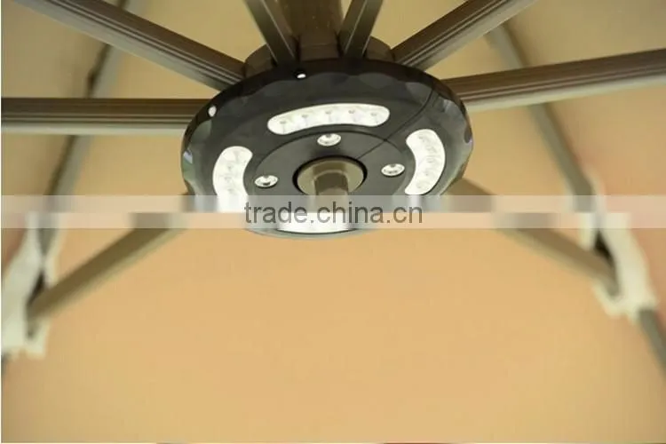 Outdoor Beach Patio Sun Garden Travel Led Light Cheap Solar Chinese Umbrella Light