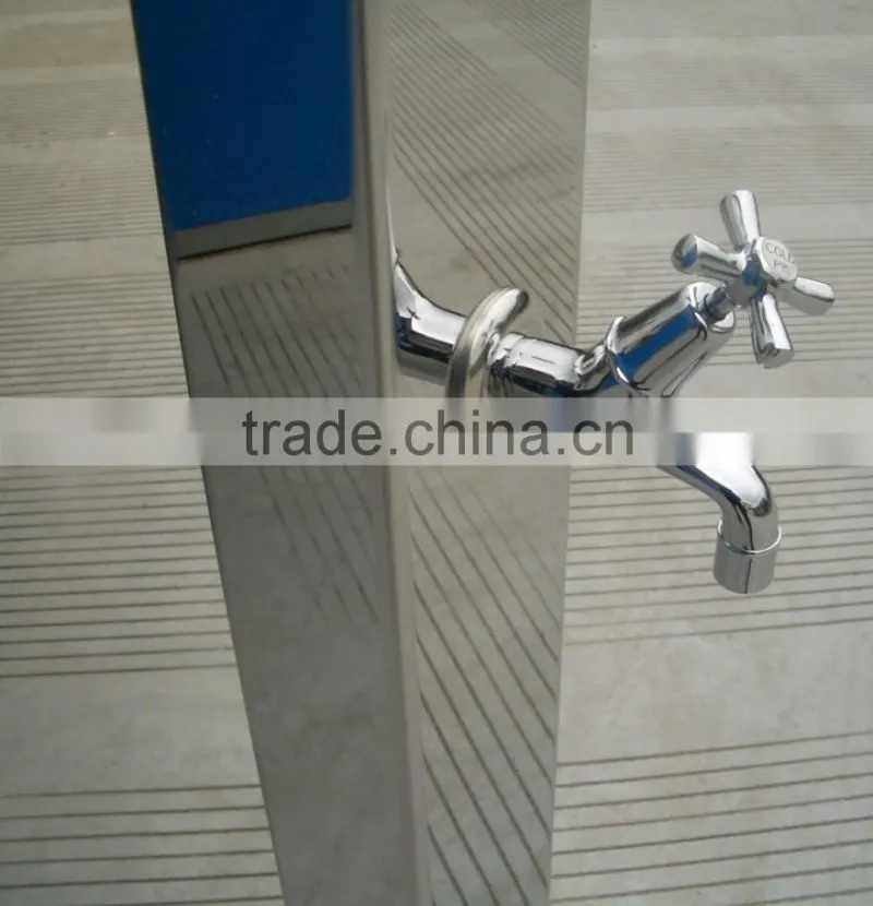 Audemar Aluminum or Stainless Steel 316 Straight Outdoor Garden Shower In Powder Coating Or Mirror Finishing
