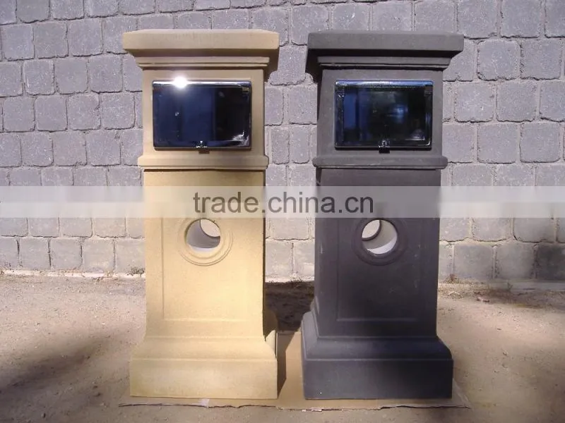 factory direct supply outdoor garden yellow and black sandstone mail box