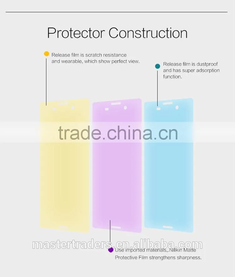 Original NILLKIN Frosted Anti-glare Super Clear Screen Protector Protective Film For Sony Xperia M4 Aqua MT-3552