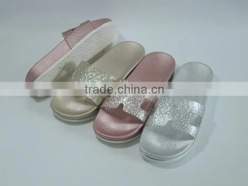 2016 New design Women H shape upper Flat slippers