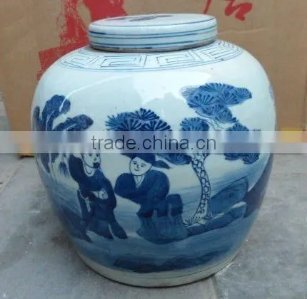 Chinese antique blue and white ceramic vase