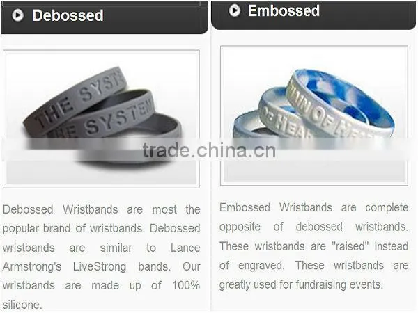 wholesale FDA silicone band silicone wristbands