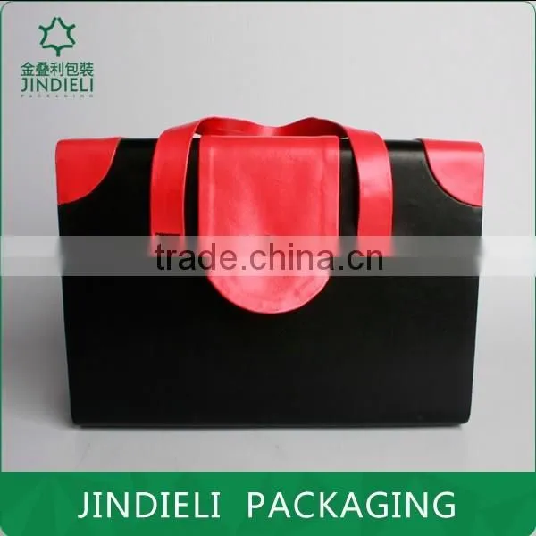 fashion design rend and black leather cosmetic gift box