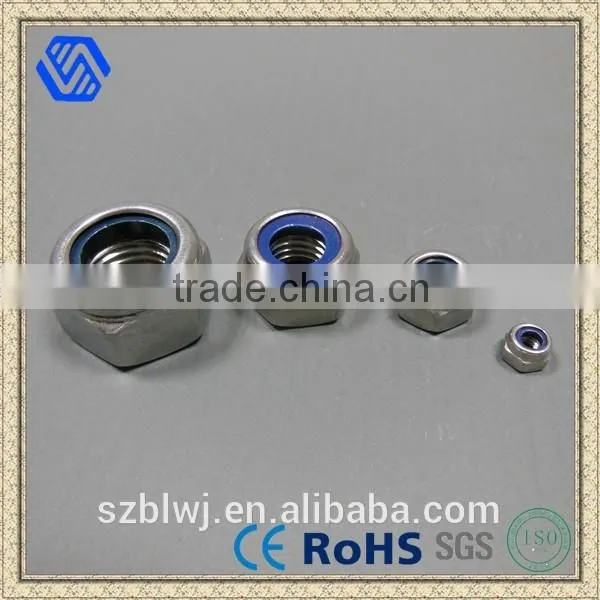China Supplier Hot Sale Stainless Steel Nylon Hex Set Nuts for Furniture Shenzhen