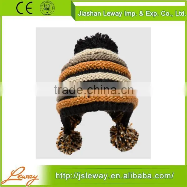 High quality China sale winter knitted beanie with tassel