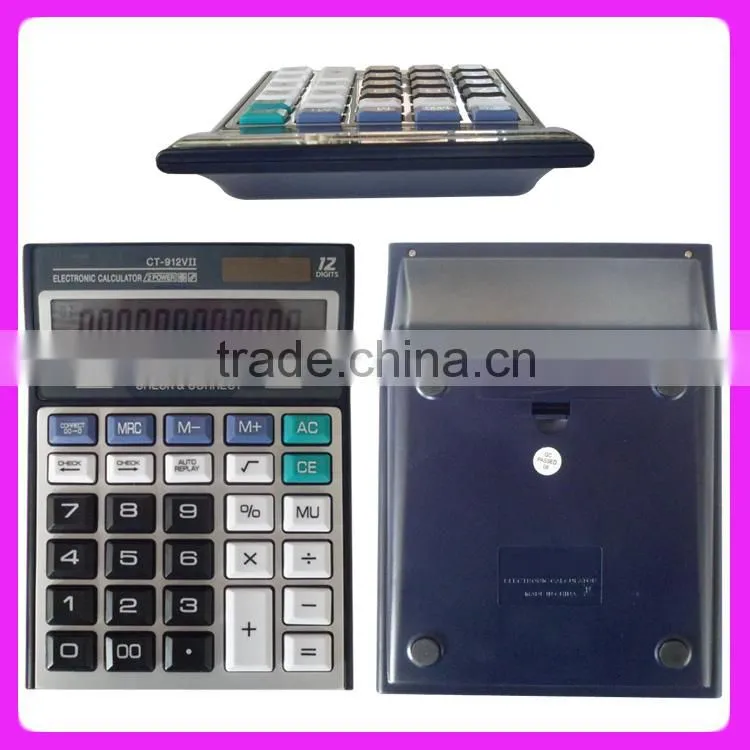 Manufacturer supply solar 12 digit electronic calculator