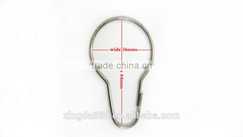 The gourd buckle shower curtain hooks/ stainless steel shower curtain hooks/simply design and high quality shower curtain hooks