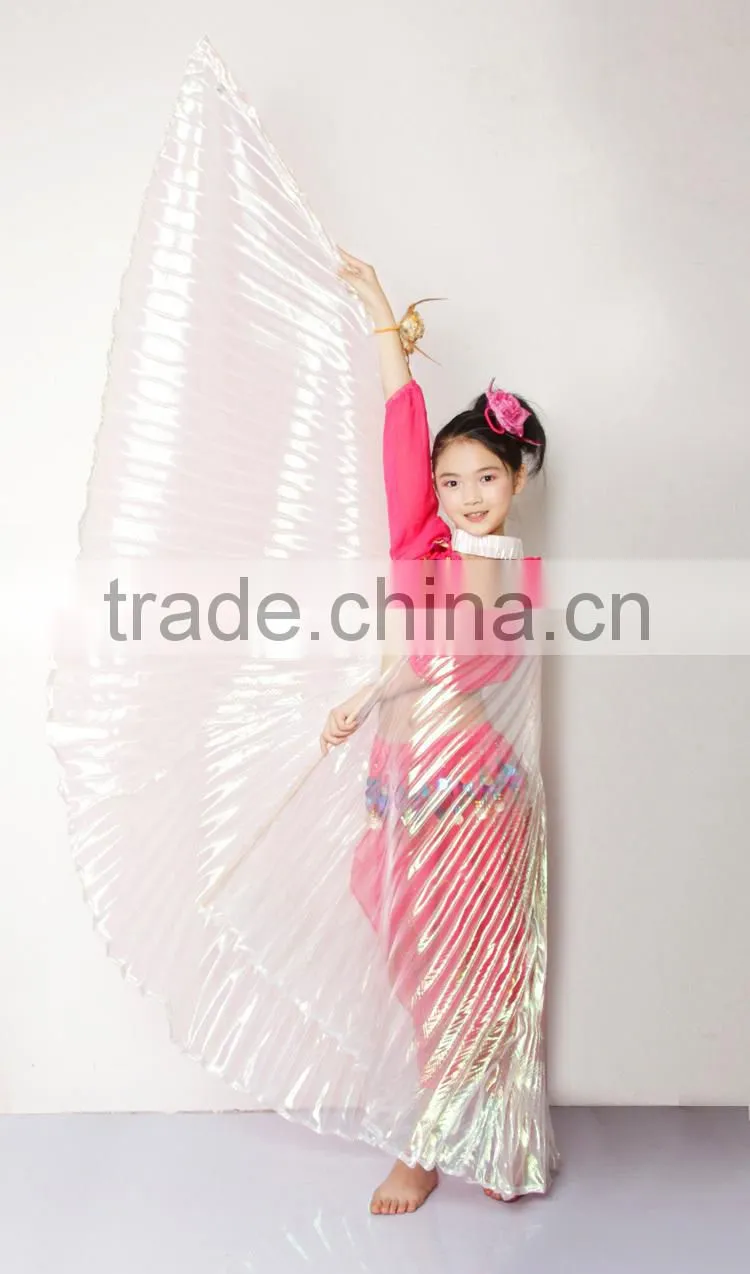 Transparent Silver Belly Dance Wings , Children Belly Dance Isis Wings