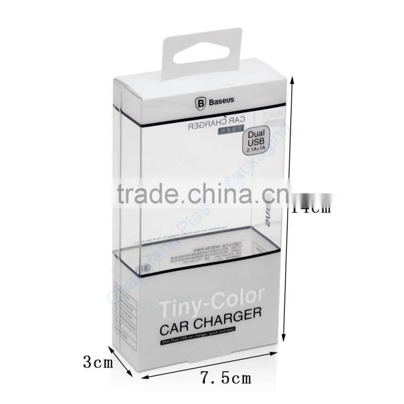 Factory direct clear plastic box for usb cable packaging