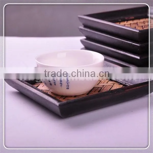 Fancy wooden cup mats, custom design coffee cup mat