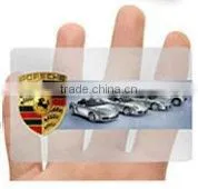 Die cut business card