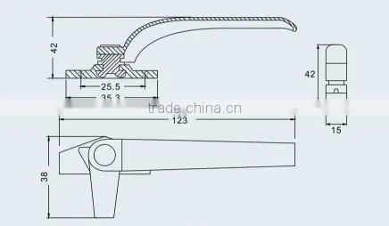 Cast aluminium handle 2070-I