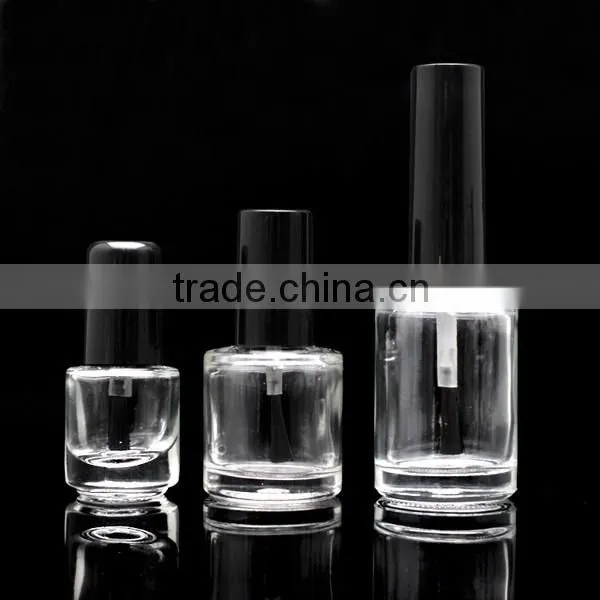 wholesale empty 5ml 10ml 15ml clear nail polish bottle with cap and brush stock