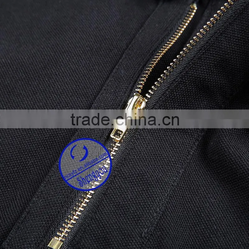 Custom Men's Blank Zipper Placket Polo Shirt