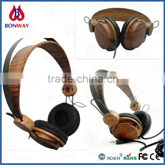 New Style stereo wood headphone