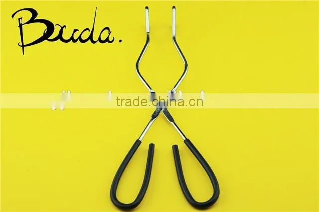 Popular Bouda kitchen and BBQ food tong with scissors tong BD-K9017
