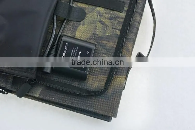New product 2016 move power solar charger/14w folding soalr panel /flexible solar charger bag