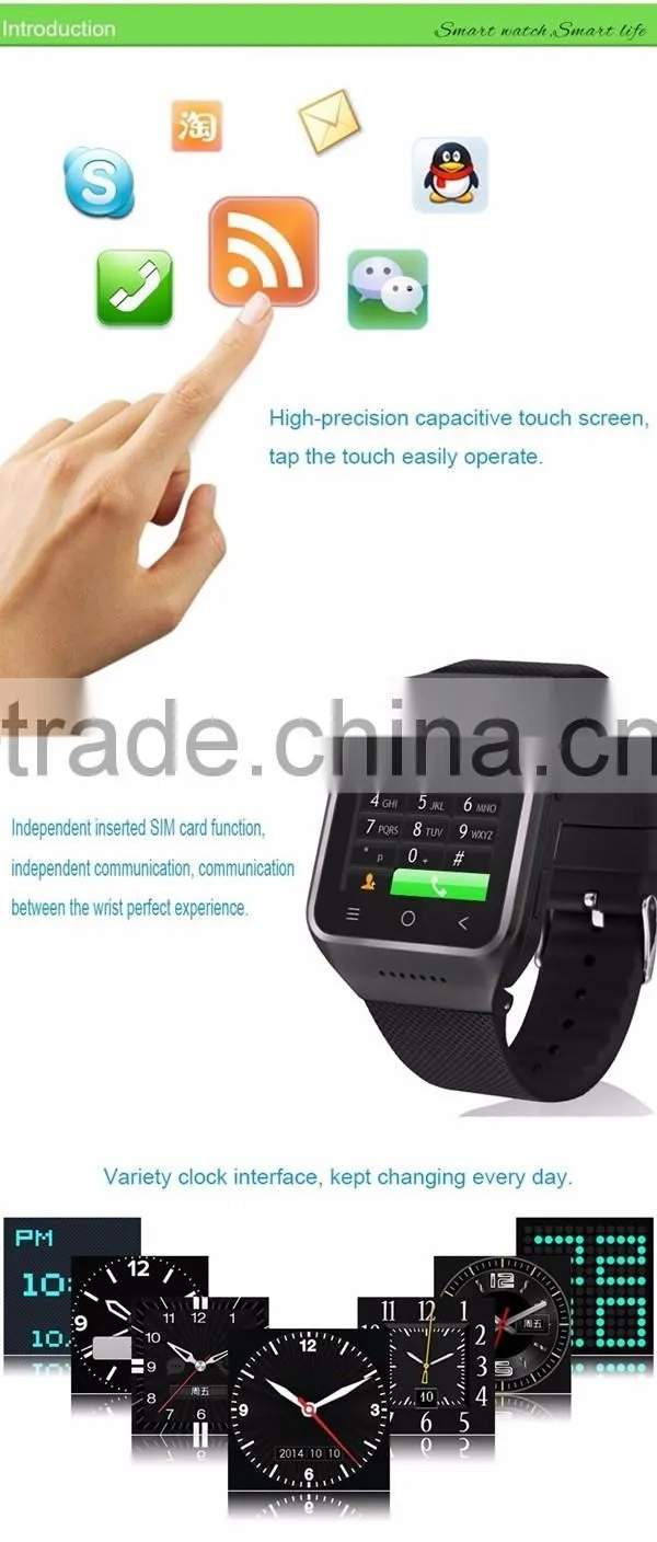 Bluetooth Wrist smartwatch with camera Dial SMS Remind Pedometer for IOS Android S29