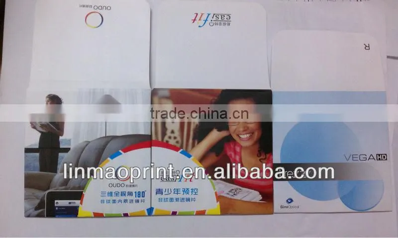 New fashion envelope with fabric packaging for opticians /camera / scanner / laser / watch lenses