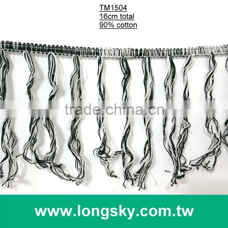 (#TM1504A) 2015 branded new European design 16cm long colored tassel fringe for dress