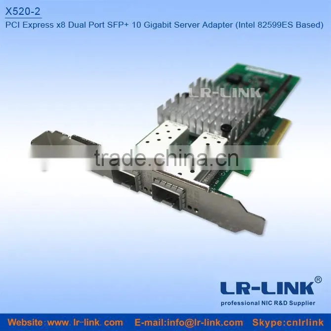 LR-LINK LREC6802BF-2SFP+ PCIe x8 Dual Port SFP+ Optical 10G Network Card Compatible Intel X520