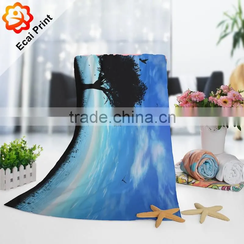 2016 good water absorption custom sublimation hotel towel