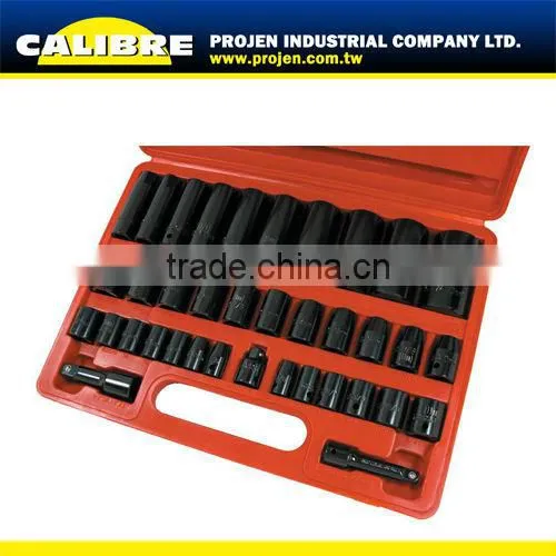 CALIBRE 6pc 12 point 3/4"Dr Star and impact Socket Set