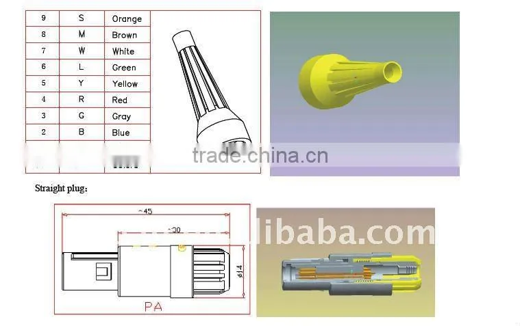 waterproof IP68 metal electrical connector