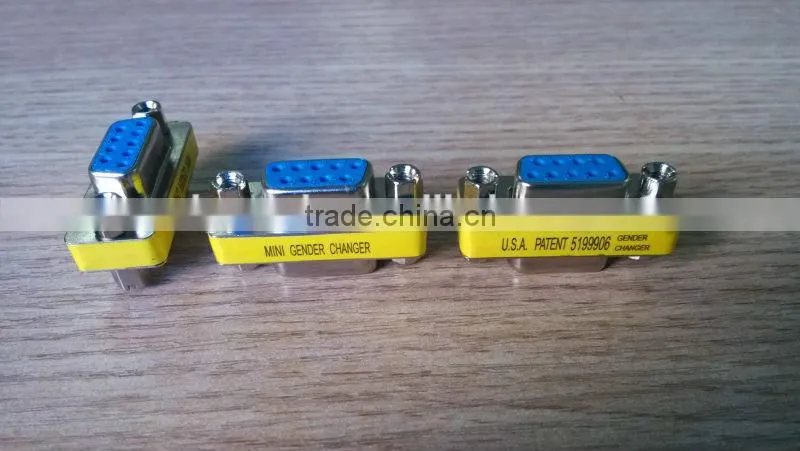 Computer mini gender charging d-sub 9p female to 9p female adapter converter