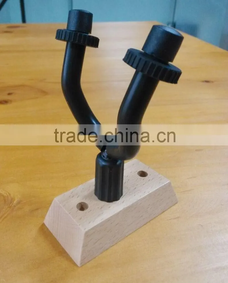 Mountable Acoustic Guitar Wall Hanger with Wood Base
