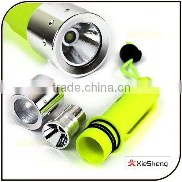 Underwater 160lumen powed by AA battery led torch depth 50m led diving flashlight
