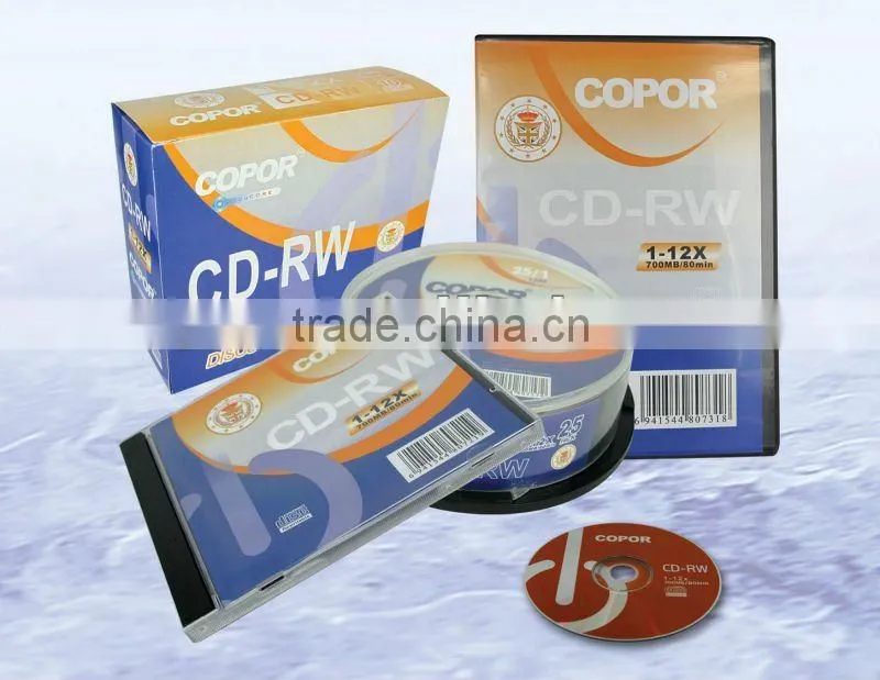 dongguan suppliers wholesale printable cdrw with high quality and inexpensive blank cd-rw