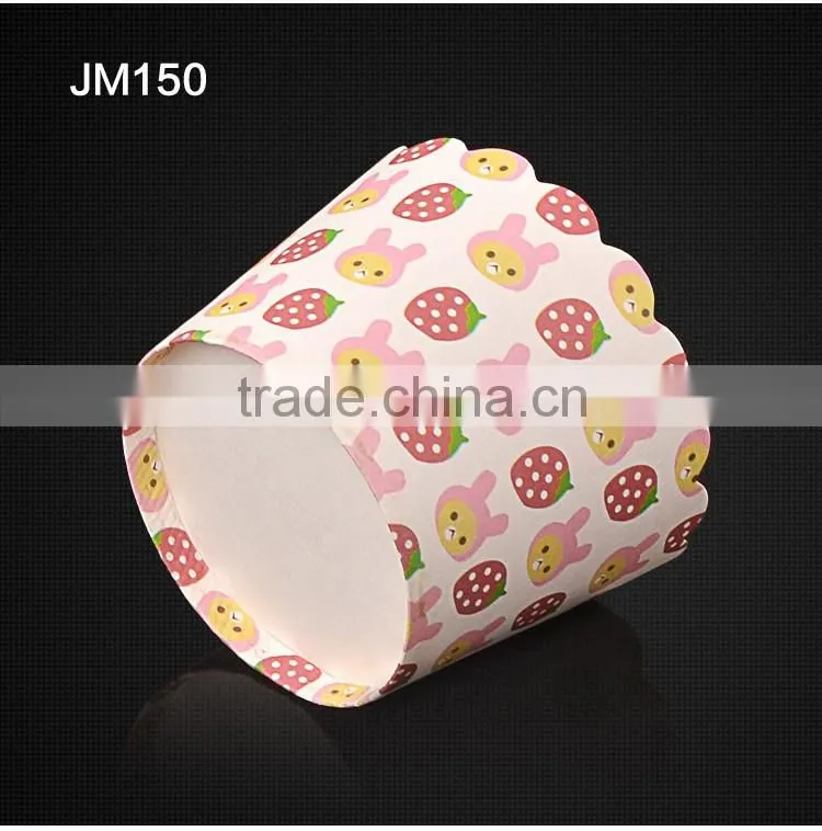 JM150 BAKEST medium strawberry pattern high quality muffin cake paper cups multiple pattern selection
