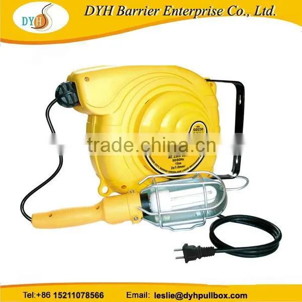Alibaba china innovative 15M take-up cable reel with handlamp
