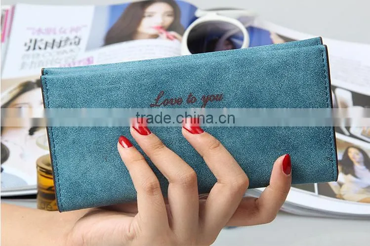 Low cost ladies hand PU purse woman fancy leather wallet