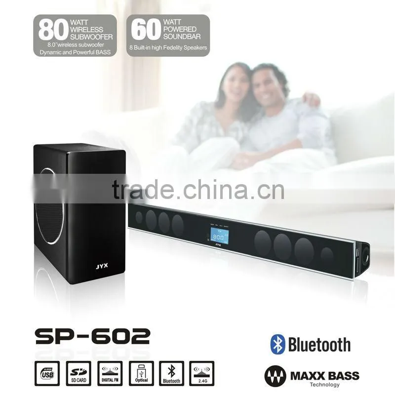 60 WATT POWERED SOUNDBAR WITH 80WATT WIRELESS SUBWOOFER