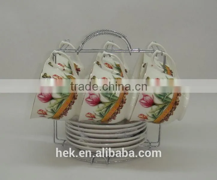 personalized new design coffee tea mug ,porcelain cup and saucer