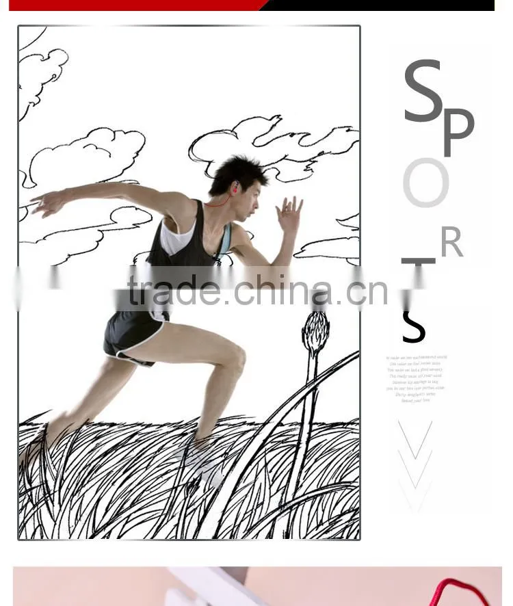 ULDUM sports factory price earhook sport earphone for mp3 mp4 earphone