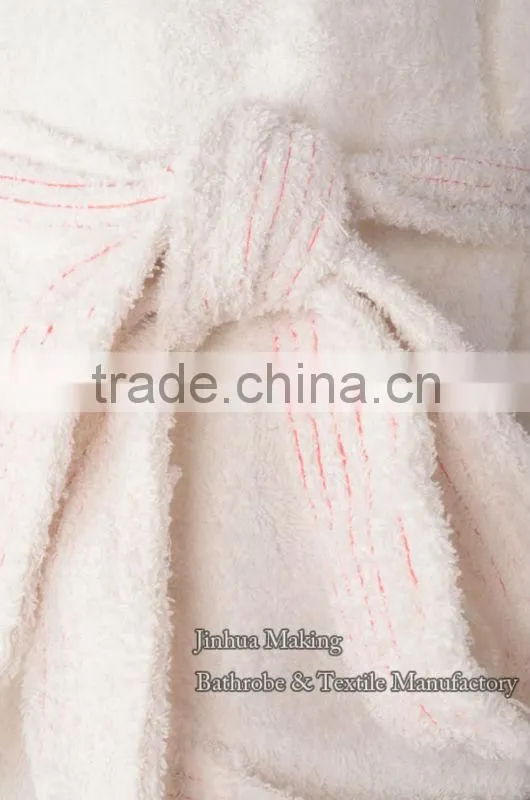 100% cotton white extra long hotel Bathrobes for ladies