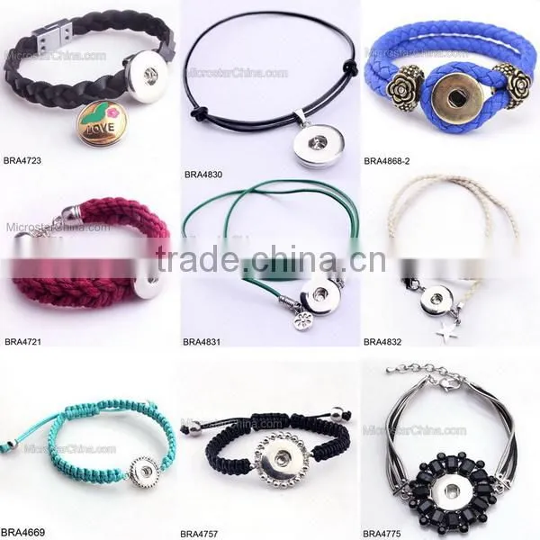 Rose gold snap button jewelry cuff bangles bracelets