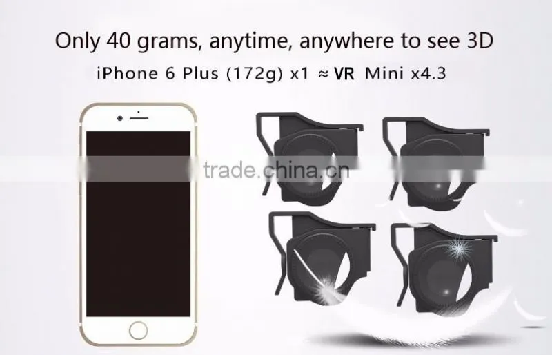 2016 New Mini Colorful Virtual Reality 3d Glasses VR Box For Adult and Kids Easy to Carry