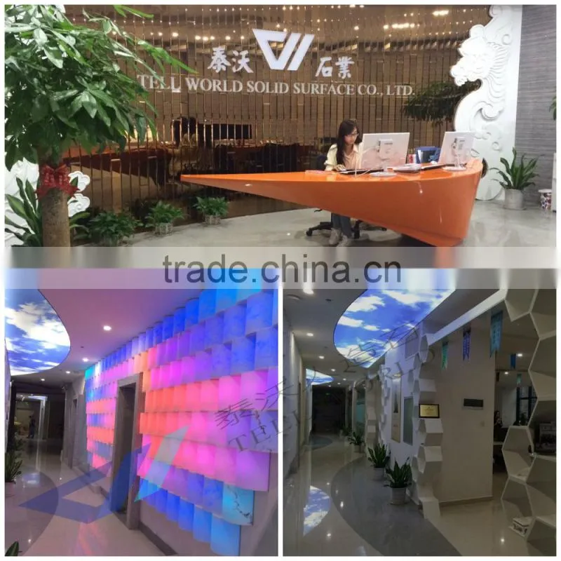 3d hotel interior design front desk reception counter