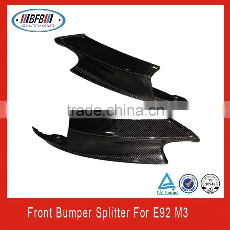 carbon fiber auto parts front splitters for BMW E92 spoiler, mirror cover, front grille