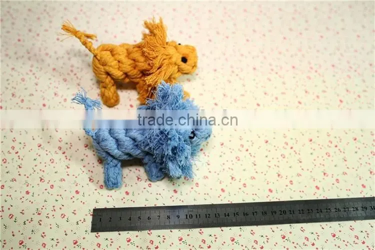 Lion shape rope dog chew toy