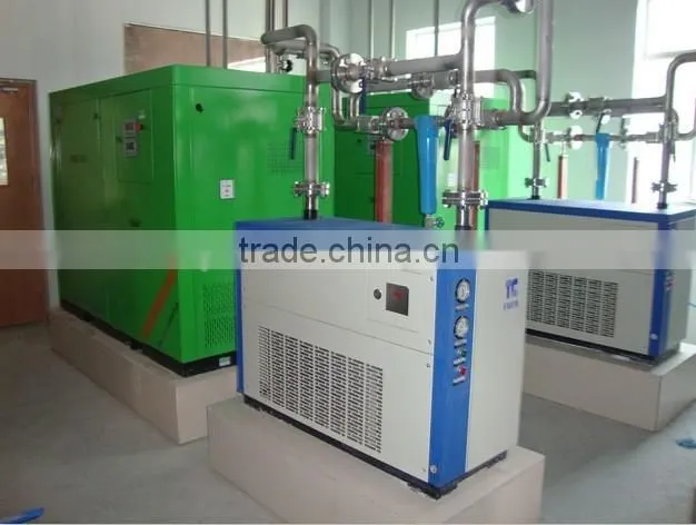 oil free 8bar air compressor for food industry