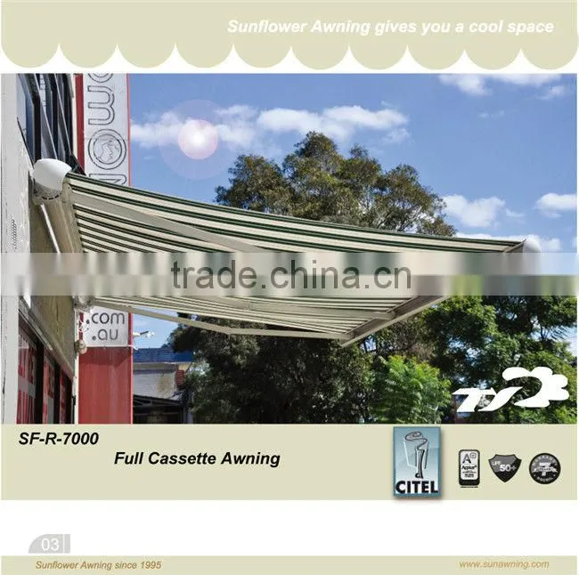 SF-R-7000 Full; Cassette Retractable Motorized China Awning