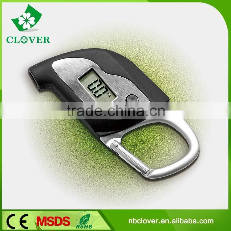 With carabiner and compass pressure range 3-150psi digital tire pressure gauge