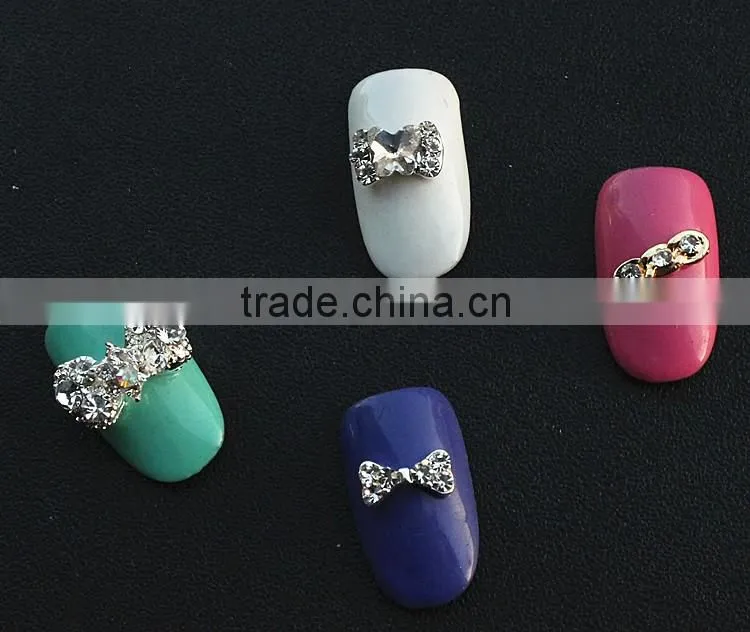 perfume bottle big stone drop shape metal jewelry for nail decorator