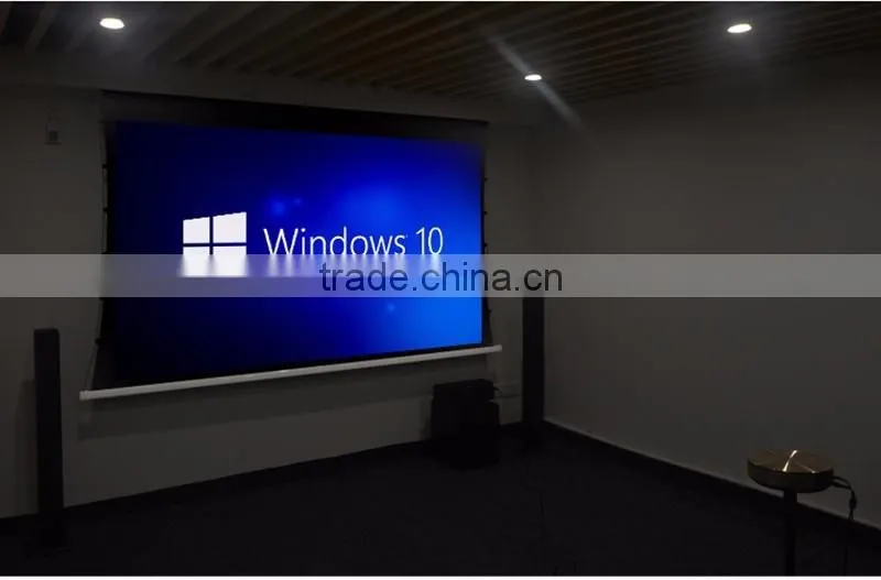 luxury tab tension projection screen with soft matte white fabric 12 inch 16:9